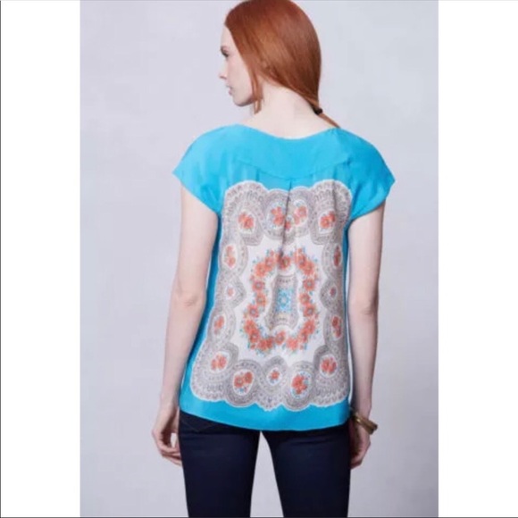 Anthropologie Moulinette Soeurs Fontes Silk Top - Picture 4 of 8